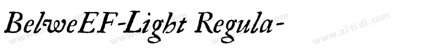 BelweEF-Light Regula字体转换